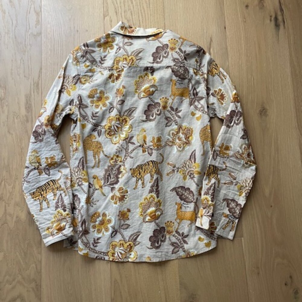 NWOT J McLaughlin Tigre Blosson Cotton Button Down Size Small - Picture 6 of 7